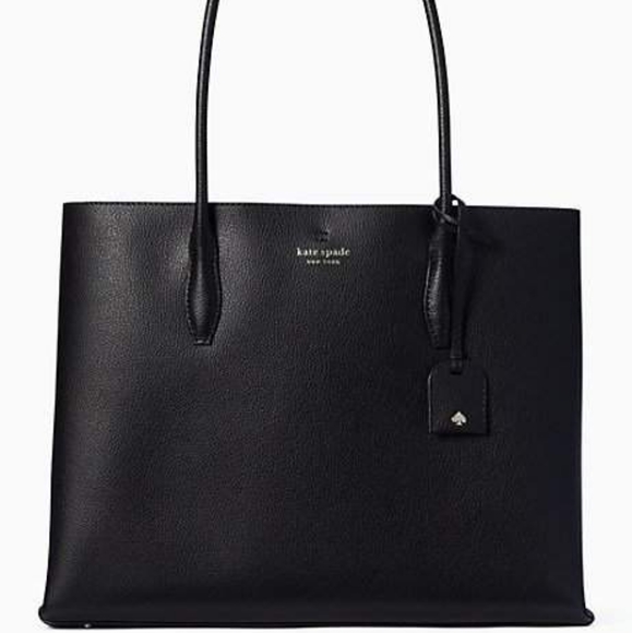 Kate Spade black Leather tote bag size Large New - Picture 9 of 9